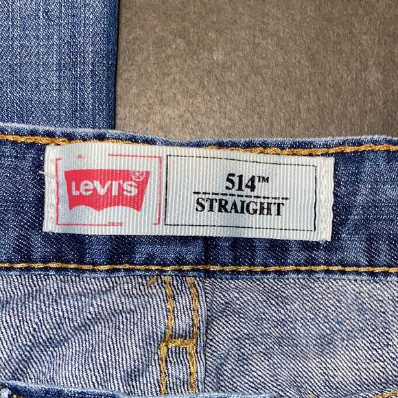 Levi’s 514 Straight Size 12 Slide Tab Button High Rise Washout Denim Jeans - Picture 2 of 16